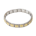 Italian Link Charm Mixed 9mm Stainless Steel Wrap Bracelet New Design with Rose Gold Plating Unisex Geometric Shape