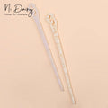MiDairy 4mm Thickness 19cm Women Vintage Wooden Hair Stick Pin Handmade Hair Accessories221190