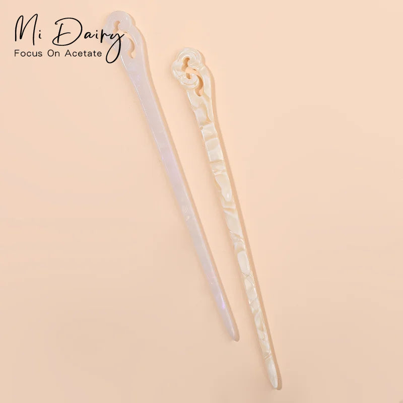 MiDairy 4mm Thickness 19cm Women Vintage Wooden Hair Stick Pin Handmade Hair Accessories221190