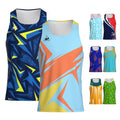 Custom Sublimation Printed Men's Summer Active Training Tank Top Adult Running Singlet Vest