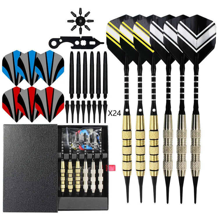 Iron Soft Tip Darts with Safety Feature and Dart Case-High Quality