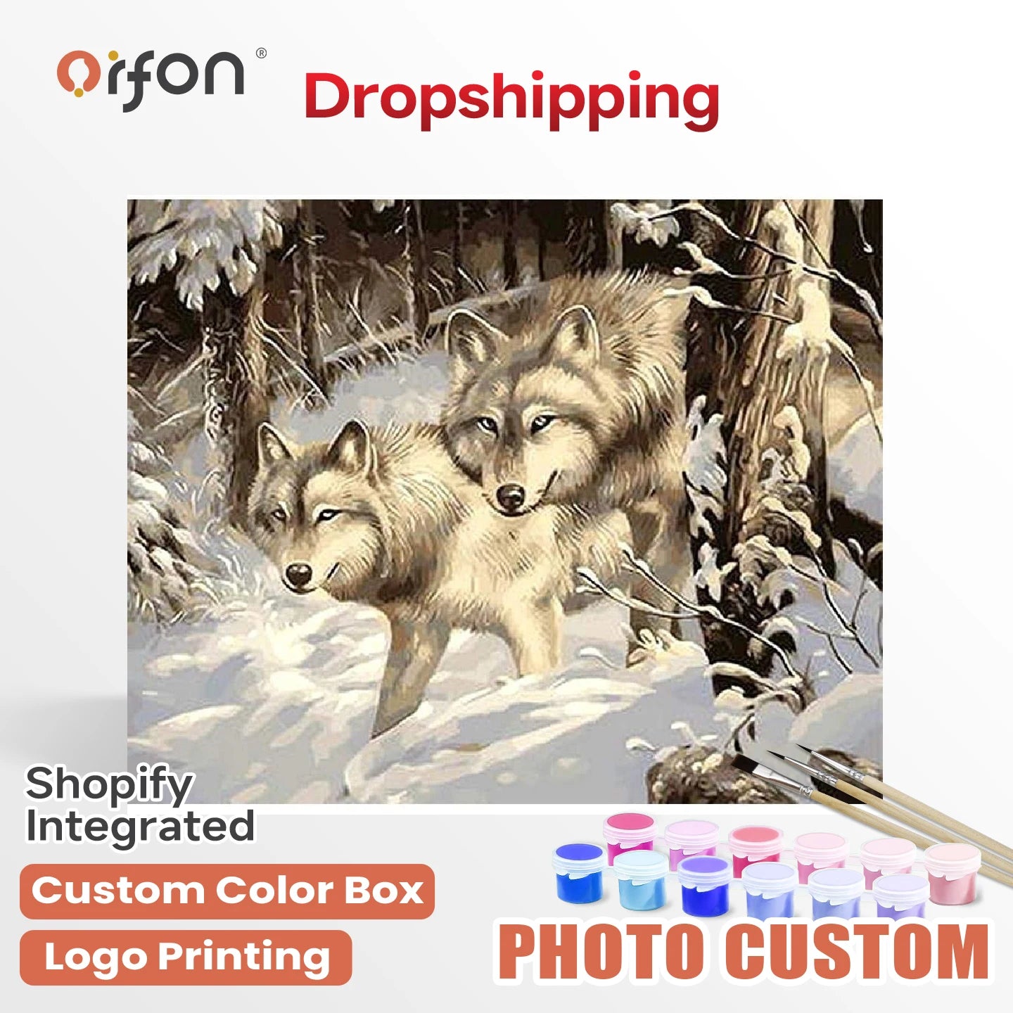 Orfon Ly571 DIY Oil Painting Kits Modern Digital Print on Linen Canvas Handmade Paintings with Scenery Subjects