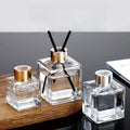 New Home Glass Ornaments Mini Mouth Floating Vase Simple Square Incense Bottle 30ml/50ml Capacity Fire-Free for Packaging