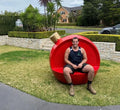 Commercial Display Fiberglass Resin Outdoor Christmas Decorations Large Hotel Chairs Christmas Ball BAUBLE SEAT