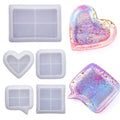 5 Style Fruit Plain Round Rectangle Oval Rolling Geode Silicone Circle Tray Mold Dish Silicon Mould for Cake Tray