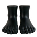 Creative Foot Bookends Resin Sculpture Unique Black Feet Design for Bookshelf Decor Home Office Organizer with Non-Slip Base
