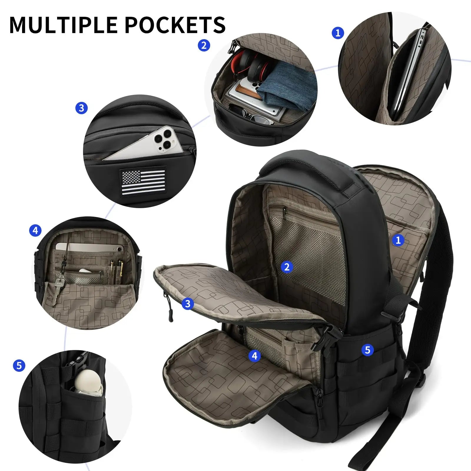 Best Waterproof Ultralight Lightweight 3 Day Pack Hiking Backpack with Laptop Compartment for Men Women Ladies