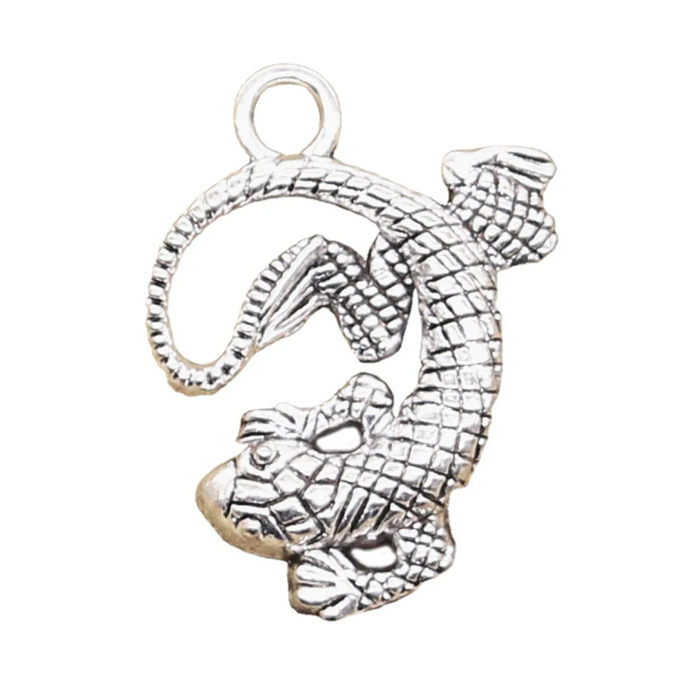 Charms Gecko Lizard 31x24mm Tibetan Silver Color Pendants Antique Jewelry Making DIY Handmade Craft