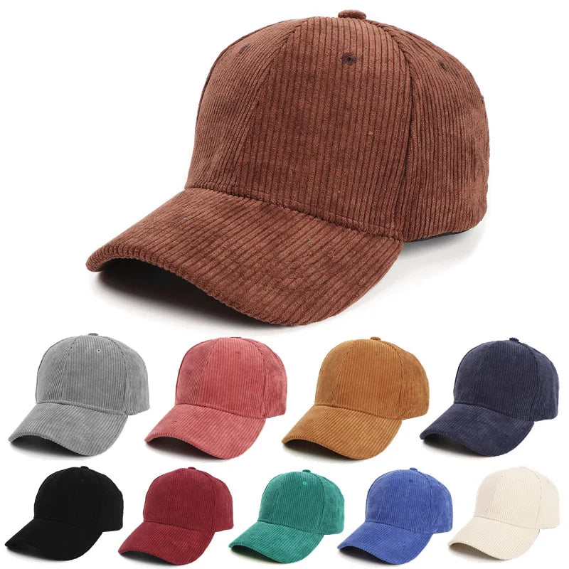 Sewingman B0357L Wholesale Structured Mens Sports Baseball Hats Blank Plain Corduroy Caps