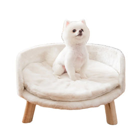Creative Solid Pattern Cat Nest Sofa Wooden Dog Nest in Carton Packing