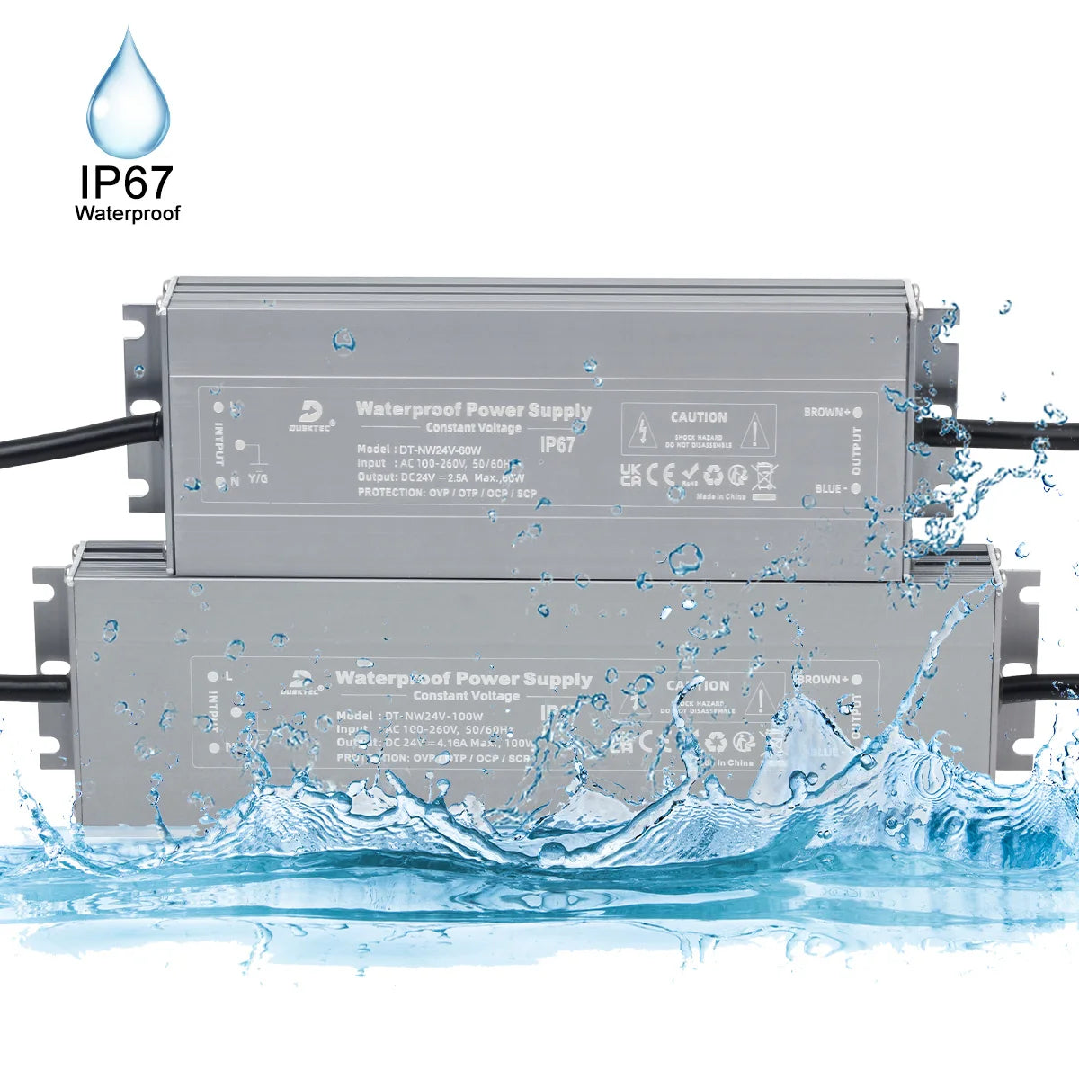 Transformer 260V to 12V 24V Power Supply 12/24Volt IP67 Outdoor Waterproof Lighting Transformer 100-260V to 12V 24V