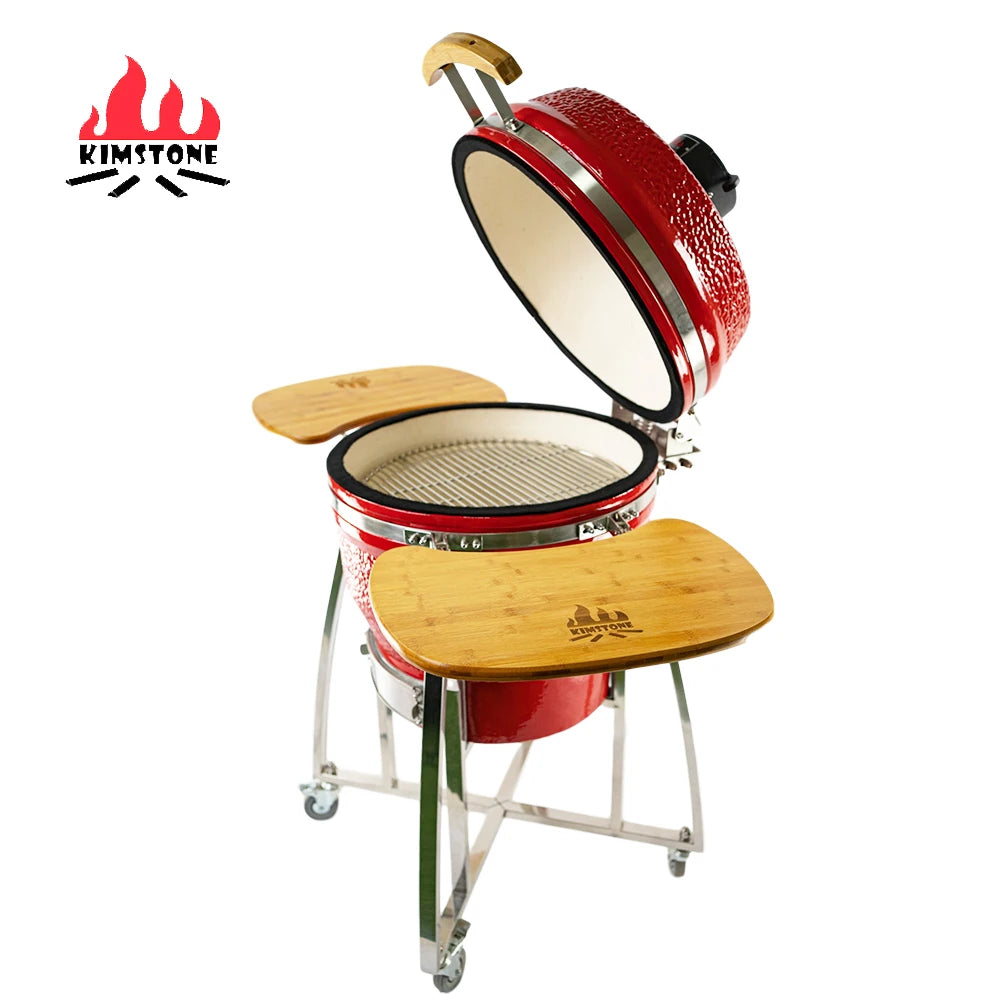 KIMSTONE Kamado 22 Inch Ceramic Grill  Kimber Series Outdoor China Ceramic Grill Boat Kamado Minimax Size Suitable for Family