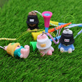 Ready to Ship Cartoon Cute Fisherman Golf Tee Set 83mm Plastic Tee With Anti-lost Rope Hanging Decoration Gift for Golf