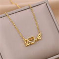 Wholesale New Titanium Steel Fashion Jewelry Necklaces Women Valentine'S Day Love Letter Pendant Necklaces