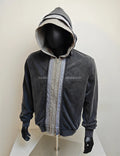 TOPSHOW Streetwear High Quality Cotton Three Hood Heavyweight Acid Washed Boxy Unisex French Fleece Triple Layer Zip Hoodie