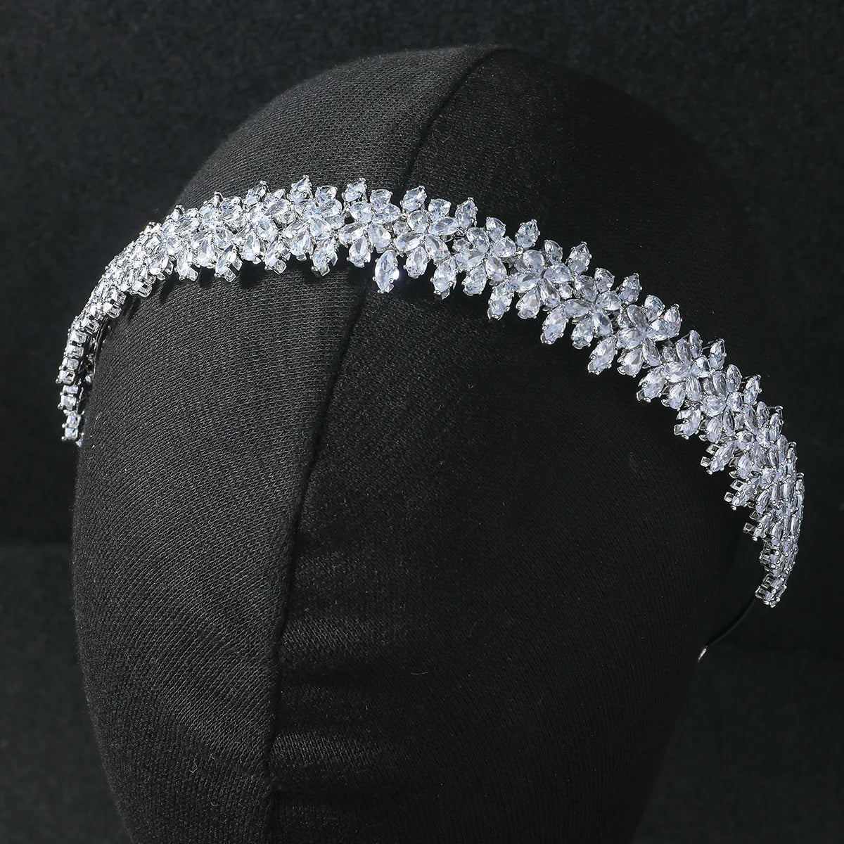 SLBRIDAL Luxury Sparkling Full Cubic Zircon Bridal Tiara Headband Wedding Crown Pageant CZ Hair Accessories Women HairJewelry