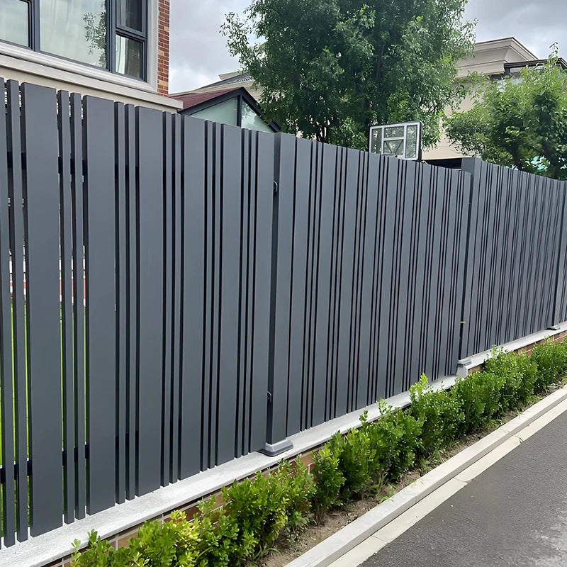Hot Sale Aluminum Slat Fence System Modern Aluminum Luver Gate Design Retractable Sliding Louver Gate Fencing