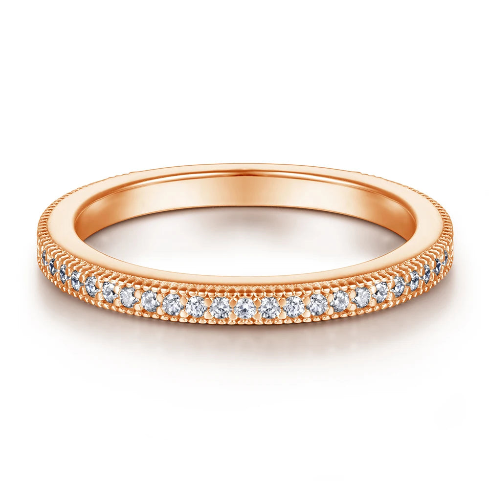High Quality Jewelry Custom Design Supplier 925 Sterling Silver Round Brilliant Cut Rhodium Plated AAA Zirconia Ring for Wedding