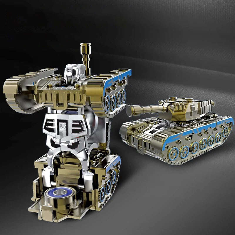 Promotional Toy 3-in-1 Transformable Fidget Spinner Tank Robot Mecha Gyroscope Toy Plastic Fidget Hand Spinner Fidget Toys