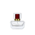 Wholesale 30ml Square Glass Perfume Bottle with Color Cap Empty Pump Sprayer for Cosmetic Sample Packaging