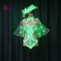 Programmable Full Color LED Light Club Dresses LED Sexy Costumes LED Sexy Bikini Glow in the Dark Dance Costume 1 Piece Adults
