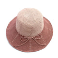 Sun Hats Wide Brim Crochet Jacquard Woven Beach Caps Hats for Women Summer Straw Foldable Packable Straw Hats for Travel Outdoor