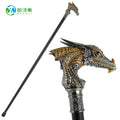 Fashion Scepter Party Decorative Walking Cane Men Luxury Walking Stick Elegant Alloy Pterosaur Cylindrical Head Handle Wand