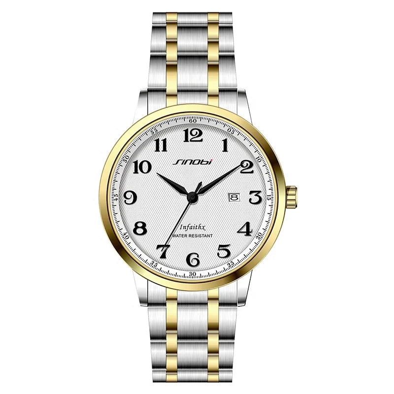 Hot Products on Saat Wrist Watch S9877G Couple Quartz Wristwatch Watches Stainless Steel Case OEM Custom Quartz Watches