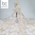 Fashion Hot Sell Sequin Tulle Mesh Floral Embroidery Dress Lace Fabric