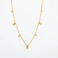 Joolim Jewelry 18K Gold Plated Rectangle Zirconia Pendant  Necklace Stainless Steel Jewelry Wholesale