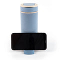 Wholesale Custom logo BPA Free Eco-friendly 400ml Portable Wheat Straw Coffee Cup Water Bottle with Phone Holder Bulk