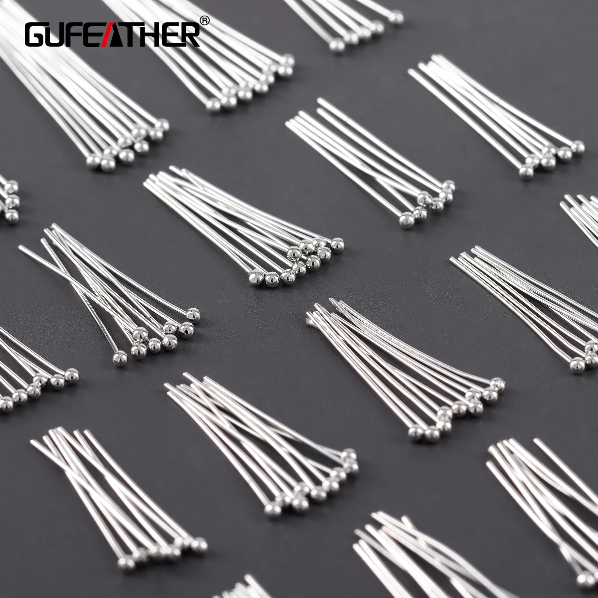 M913   25g/lot Wholesale Rhodium Plated Nickel Free Ball Pins Diy Handmade Jewelry Making Accessories