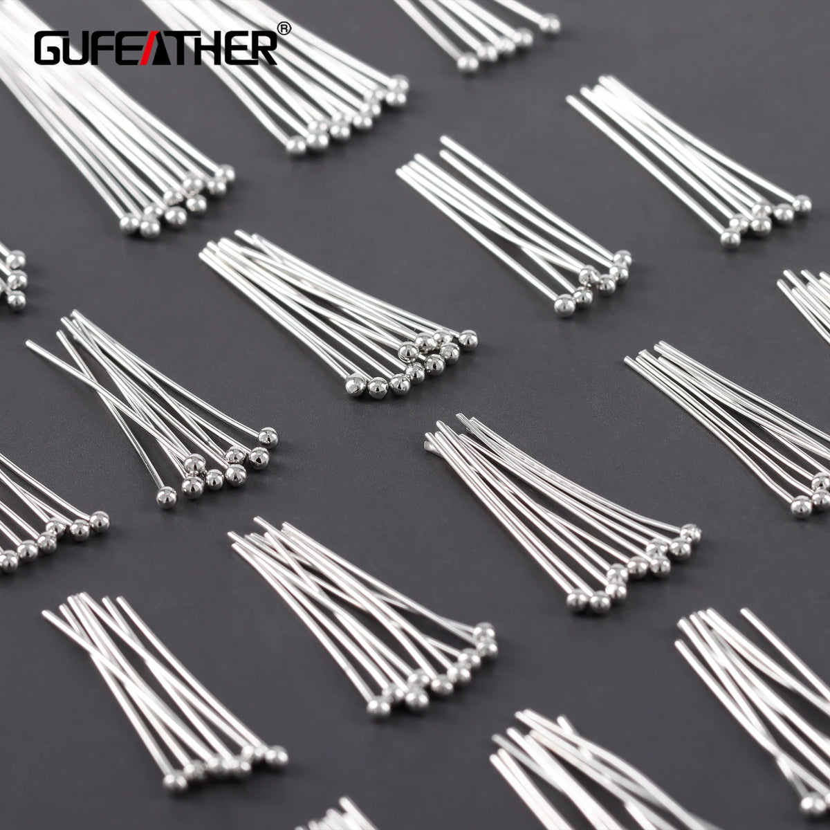 M913 25g/lot Wholesale Rhodium Plated Nickel Free Ball Pins Diy Handmade Jewelry Making Accessories