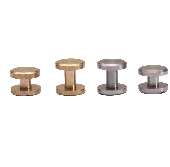 Stud Nail Chicago Screw for Belt Handbag 30mm Length Stainless Steel Flat Head Plating Finish M6 M3 M4 M8 Threads