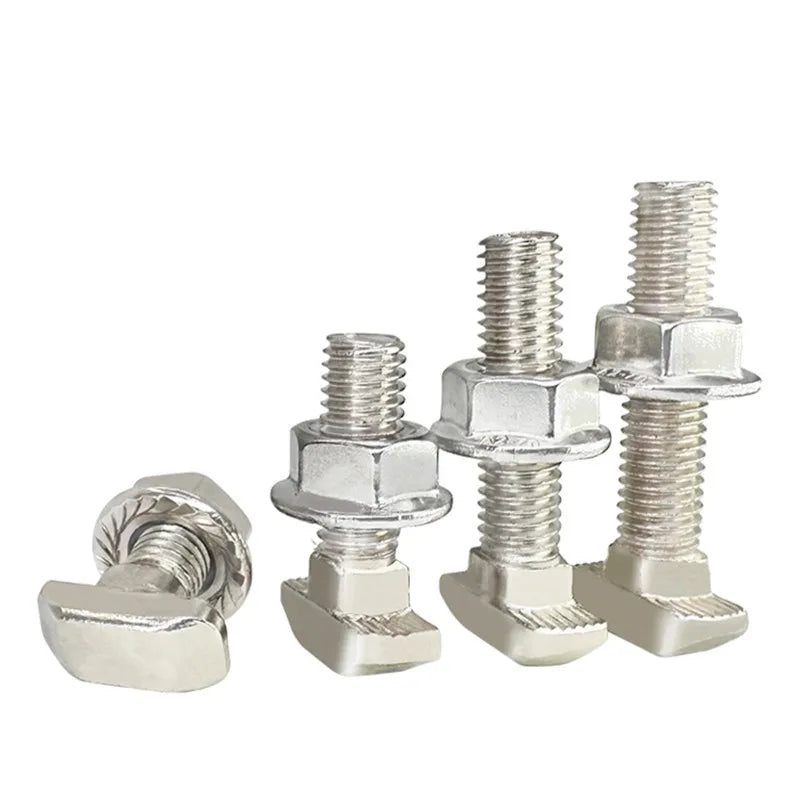 M6 X 25mm T Slot Drop-in Bolt T-Bolt Hammer Head Bolt T Screw for 3030 Series Standard 8mm T-Slot Aluminum Extrusion Profile