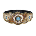 Elastic Bohemian Women Belt Colorful Rice Bead Shell Flower Leather Belt Bohemian Ethnic Body Jewelry
