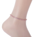 A004 3mm 4mm Brass CZ Tennis Anklet 9inch 10inch Iced Out Cubic Zircon Bling Bling for Women