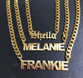 Fashion Personalized English and Arabic Name Double Plated 18k Gold Plated Stainless Steel Necklace