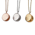 304 Stainless Steel DIY Necklace Mirror Polished Engraving Name Necklace Vintage Pattern Round Picture Box Necklace