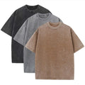 Boxy Heavy Acid Wash T-shirt 100% Cotton Luxury Washed T Shirt Plus-size Perfect T-shirt Blank Vintage Fitted T Shirt for Men