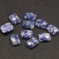 DIY Crystals 12*16mm Blue Spot jasper Cabochon square Shape High Quality Gemstone