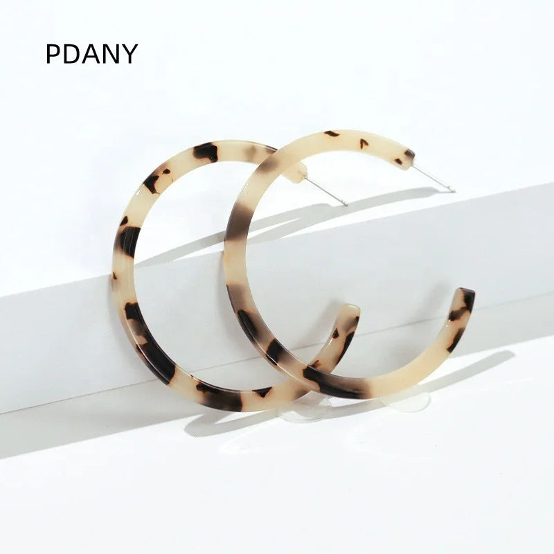 Europe and the United States Popular Leopard-print Hawksbill Color Earring Celulose Acetate Earring