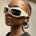 8773 Sports Fashion Square Frame Retro Y2K Sunglasses Women Men Black White Punk Wrap Around 2025 Sun Glasses UV400 Wholesale