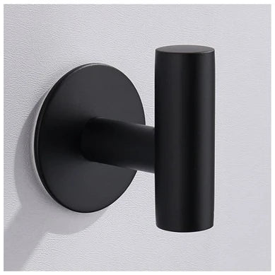 Stainless Steel Black Silver Bathroom Modern Stainless Steel Towel Hanger Single Shower Robe Hook