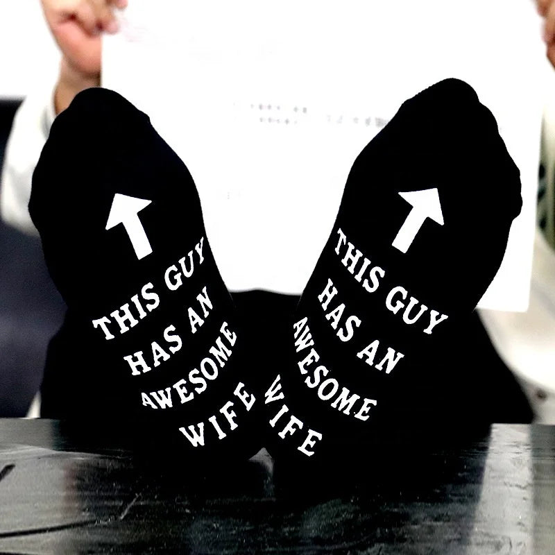 Wholesale Thanksgiving Black Family Couple Socks Personalised Casual Grip Cotton Crew Socks
