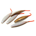 Selco New OEM Artificial Softbait Long Tail PVC Plastic Blank Shad Lures Worm Fishing Swimbait Soft Lures