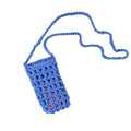 Handmade New Fashion Cotton Rope Diagonal Bag Small Fresh Summer Lady's Mobile Phone Beach Holiday Holder Hollow Weave Style