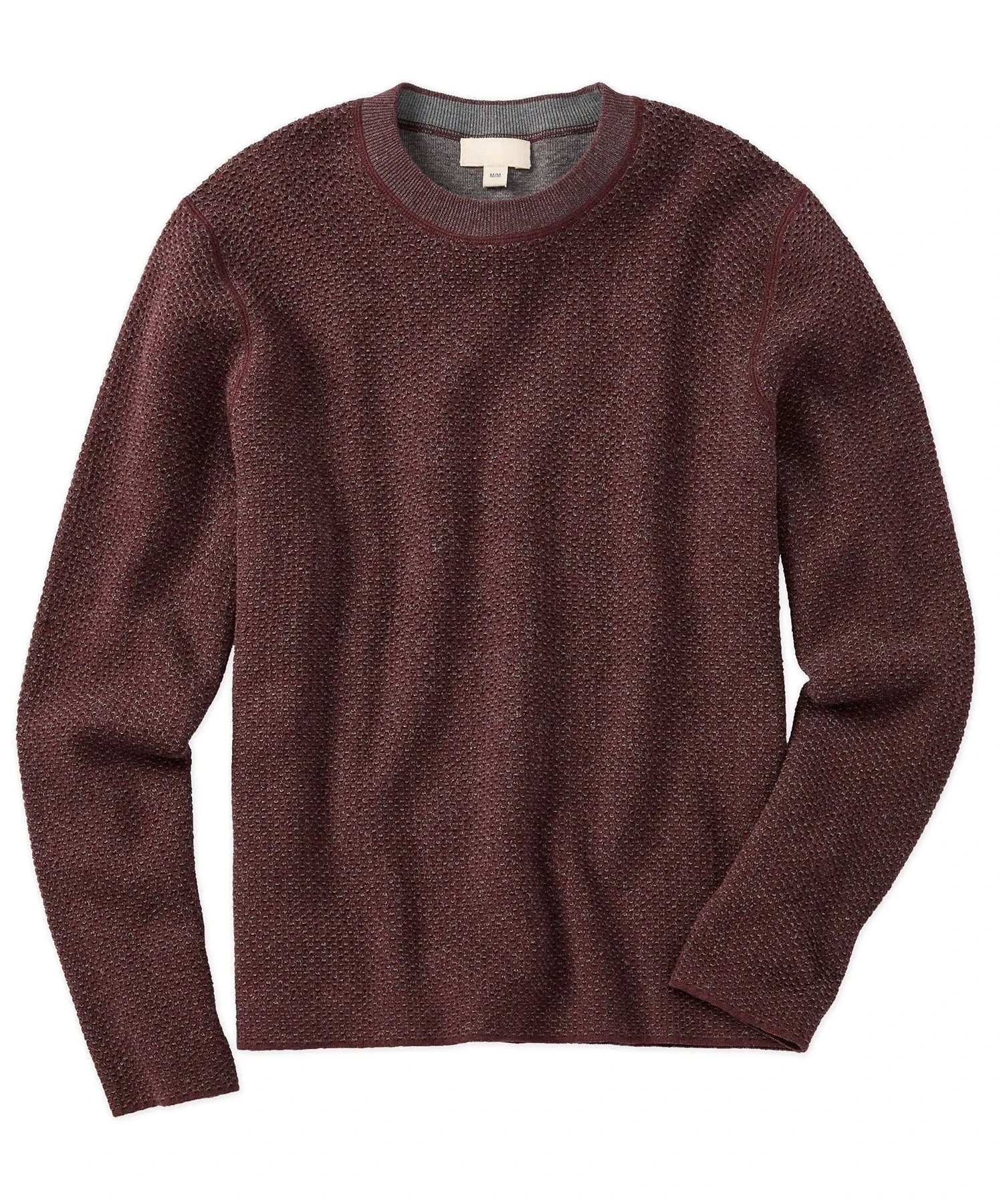 Men's Winter Reversible Cotton-Cashmere Sweater with Breathable Anti-Wrinkle  Thin Thickness Machine Woven Logo