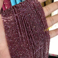 2.5mm Garnet Faceted Cube Stone Beads Chain Wholesale Loose Natural Stone Diy Beads