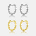 FUAMAY Fashion Simple Jewelry 18K Gold Plated 925 Sterling Silver Earrings Simple Snowflake Earrings